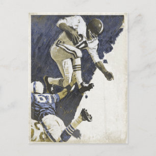 Postcard mit Cool Action Packed Football Print Postkarte