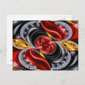 Postcard mit Deutschland Colors Design Postkarte (Vorne/Hinten)