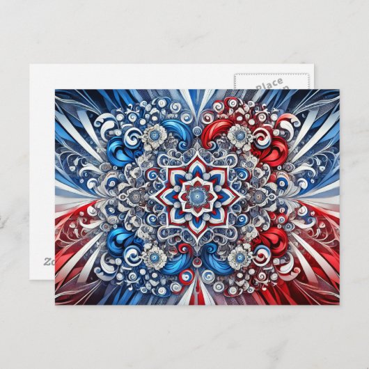 Postcard mit französischem Farbdesign Postkarte (Vorne/Hinten)