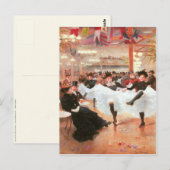 Postcard mit Jean-Beraud-Malerei Postkarte (Vorne/Hinten)
