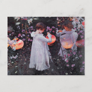 Postcard mit John Singer-Sängerin-Sängerin Postkarte