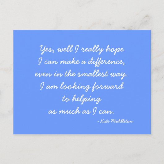 Postcard mit Kate Middleton Postkarte (Vorderseite)