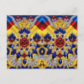 Postcard mit rumänischem Farbdesign Postkarte (Vorderseite)