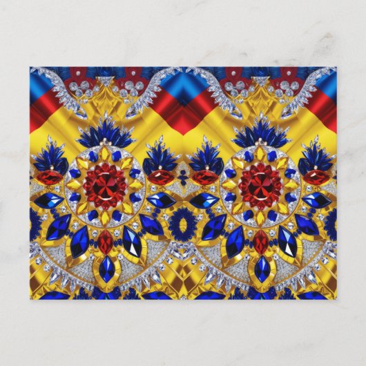 Postcard mit rumänischem Farbdesign Postkarte (Vorderseite)