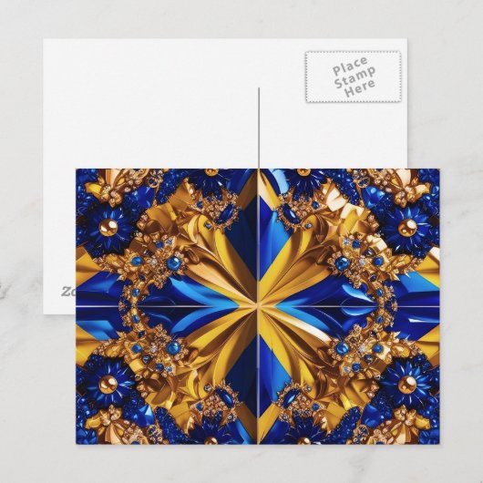 Postcard mit schwedischem Farbdesign Postkarte (Vorne/Hinten)