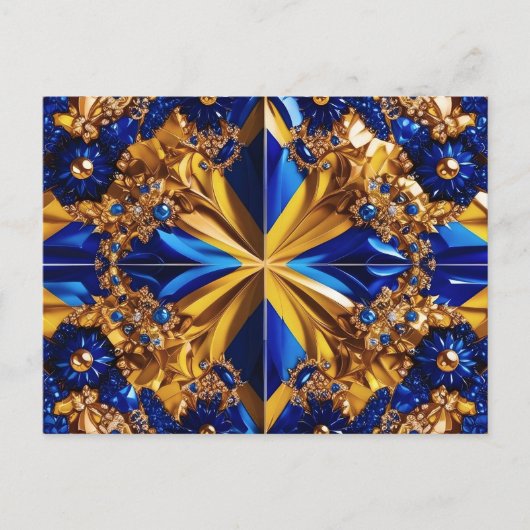 Postcard mit schwedischem Farbdesign Postkarte (Vorderseite)