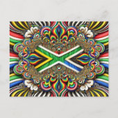 Postcard mit südafrikanischem Farbdesign Postkarte (Vorderseite)