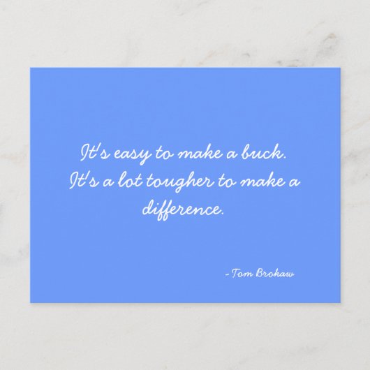 Postcard mit Tom Brokaw Postkarte (Vorderseite)