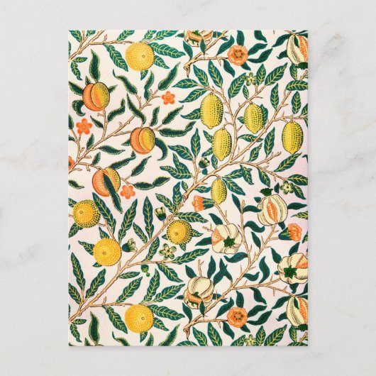 POSTCARD MIT WILLIAM MORRIS YELLOW "POMEGRANATES" POSTKARTE (Vorderseite)
