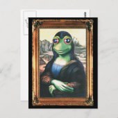 Postcard Mona Lisa Frog Postkarte (Vorne/Hinten)
