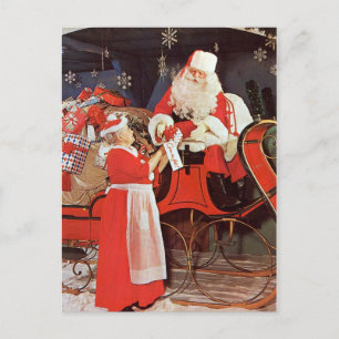 Postcard - Mrs. Santa Feiertagspostkarte