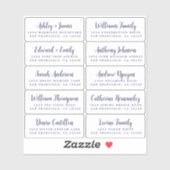 Postcard Navy Blue Script Guest Address Labels (Blatt)
