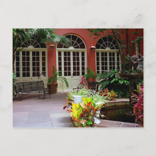 Postcard New Orleans, French Quarter Courtyard USA Postkarte