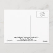 Postcard, New York City, Woolworth Gebäude 1913 Postkarte (Rückseite)