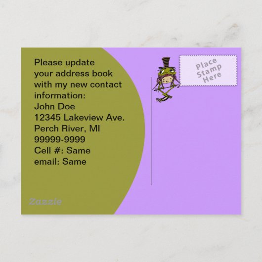 Postcard Niedlich habe ich den neuen Adress Pad Fr Ankündigungspostkarte (Rückseite)