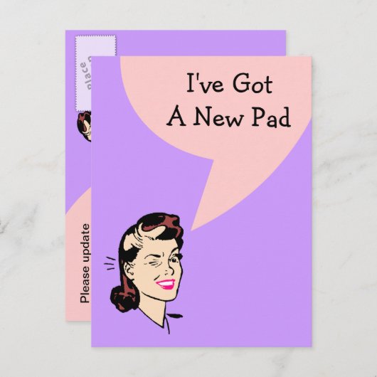 Postcard Niedlich habe ich den neuen Adress Pad Wi Ankündigungspostkarte (Vorne/Hinten)