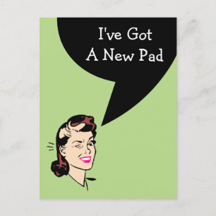 Postcard Niedlich habe ich den neuen Adress Pad Wi Ankündigungspostkarte