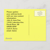 Postcard Niedlich haben wir den neuen Adress Pad F Ankündigungspostkarte (Rückseite)