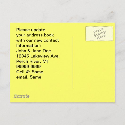 Postcard Niedlich haben wir den neuen Adress Pad F Ankündigungspostkarte (Rückseite)