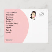 Postcard Niedlich Wink Surprise Party Postcard Hos Einladungspostkarte (Rückseite)