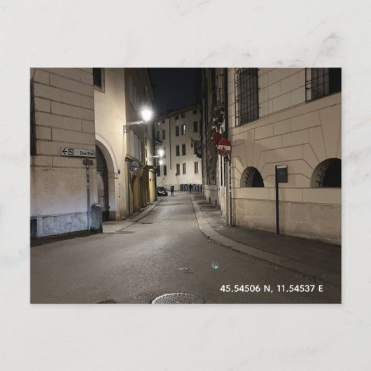 Postcard - Night walk in Vicenza, Italy Postkarte (Vorderseite)
