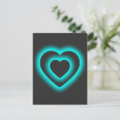 Postcard of Blue Heart Postkarte (Stehend Vorderseite)
