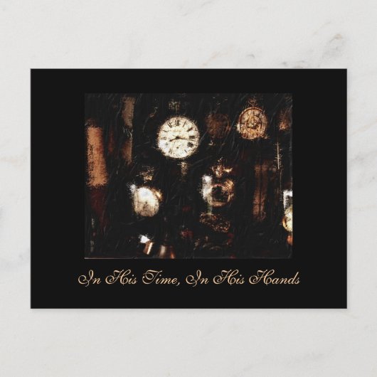 Postcard of Clock and Pocket Watch Postkarte (Vorderseite)