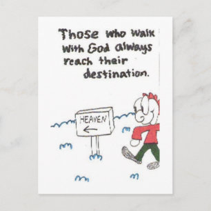 Postcard of funny church sayings, animated postkarte