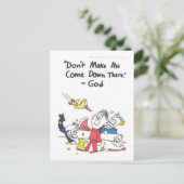 Postcard of funny church sayings, animated postkarte (Stehend Vorderseite)