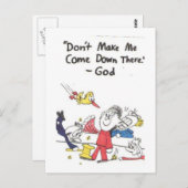 Postcard of funny church sayings, animated postkarte (Vorne/Hinten)