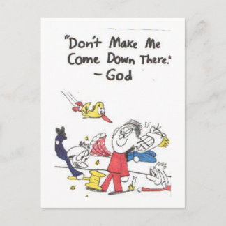 Postcard of funny church sayings, animated postkarte