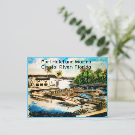 Postcard of Port Hotel Crystal River, Fl Postkarte (Stehend Vorderseite)