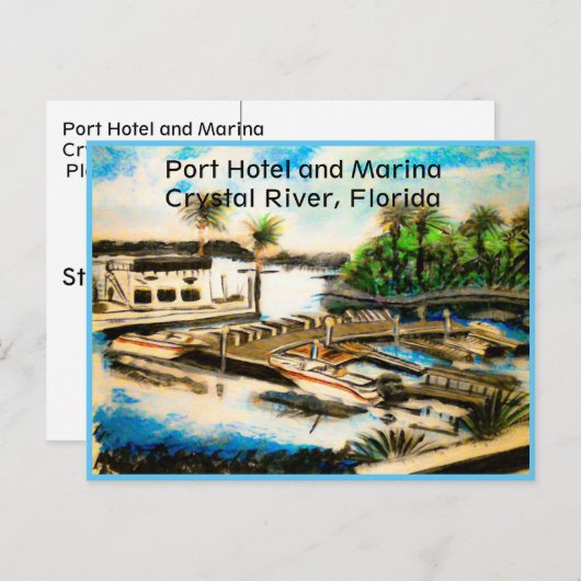 Postcard of Port Hotel Crystal River, Fl Postkarte (Vorne/Hinten)