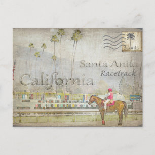 Postcard of Santa Anita Racetrack, California Feiertagspostkarte