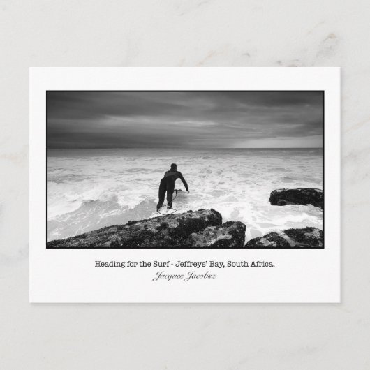 Postcard of Surfer a Jeffry's Bay Postkarte (Vorderseite)