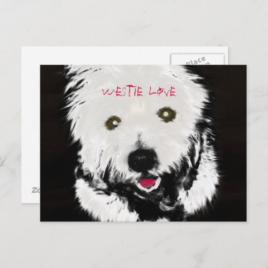 Postcard of West Highland Terrier Postkarte (Vorne/Hinten)