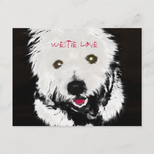Postcard of West Highland Terrier Postkarte (Vorderseite)