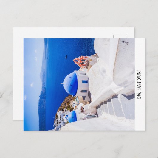 Postcard Oia Santorini Postkarte (Vorne/Hinten)