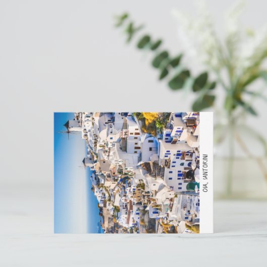 Postcard Oia Santorini Postkarte (Stehend Vorderseite)