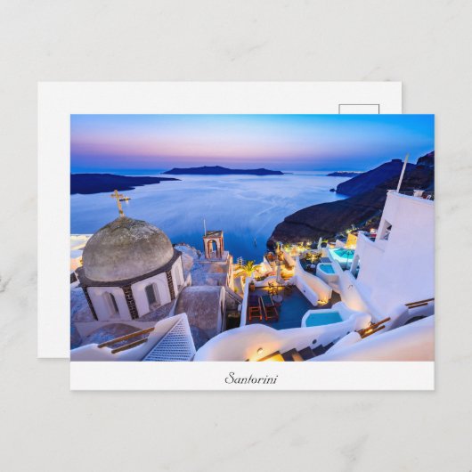 Postcard Oia Santorini Postkarte (Vorne/Hinten)