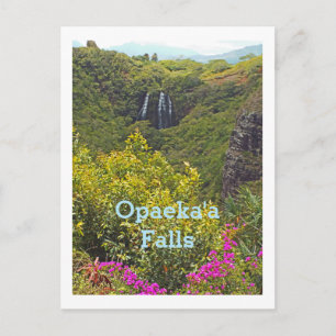 POSTCARD, "OPAEKA'A FALLS (KAUAI, HAWAII) POSTKARTE