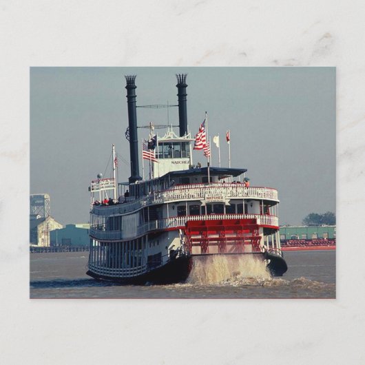 Postcard Paddle Steamer Natchez New Orleans LA Postkarte (Vorderseite)