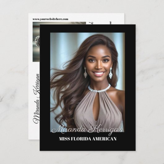 Postcard Pageant Essentials Autograph Fotokarte Postkarte (Vorne/Hinten)