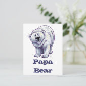 Postcard Papa Bear Polar Bear Postkarte (Stehend Vorderseite)