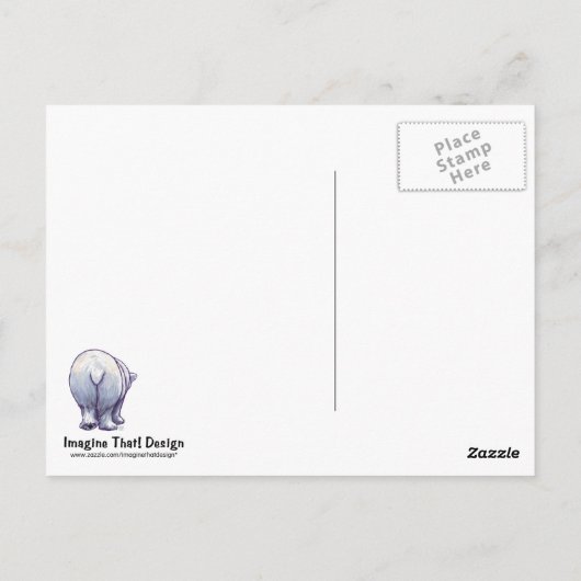 Postcard Papa Bear Polar Bear Postkarte (Rückseite)