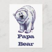 Postcard Papa Bear Polar Bear Postkarte (Vorderseite)
