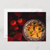 POSTCARD PASTA DISH MIT TOMATEN POSTKARTE (Vorne/Hinten)