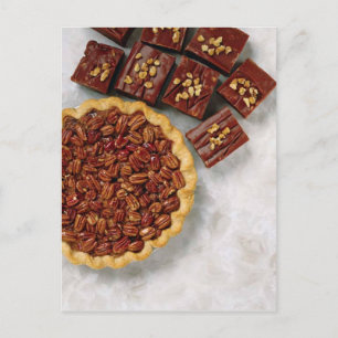 POSTCARD PECAN PIE UND BROWNIES POSTKARTE