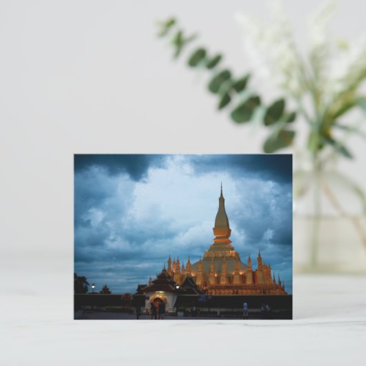 Postcard Pha That Luang, Vientiane, Laos Postkarte (Stehend Vorderseite)