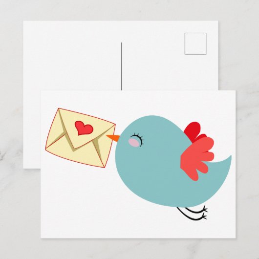 postcard pigeon mail postkarte (Vorne/Hinten)